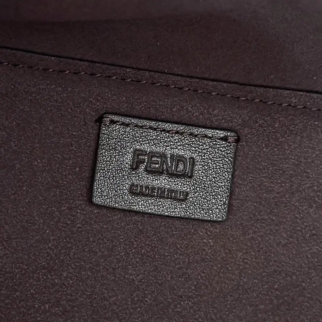 Fendi Mini Origami 8BS083 Blue denim-effect FF jacquard transformable mini-bag 8626CS