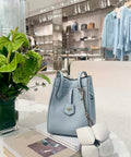 Fendi Mini Origami 8BS083 Blue leather mini bag that can be transformed 8626As