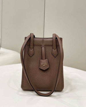 Fendi Mini Origami 8BS083 Brown leather mini bag that can be transformed 8626As - Default Title - View 2