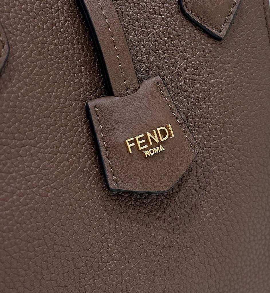 Fendi Mini Origami 8BS083 Brown leather mini bag that can be transformed 8626As