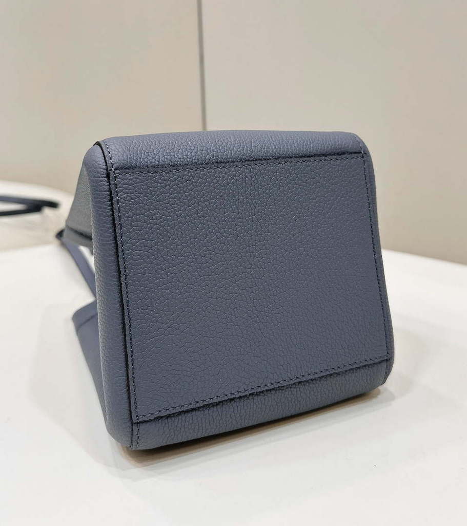 Fendi Mini Origami 8BS083 gray blue leather mini bag that can be transformed 8626As