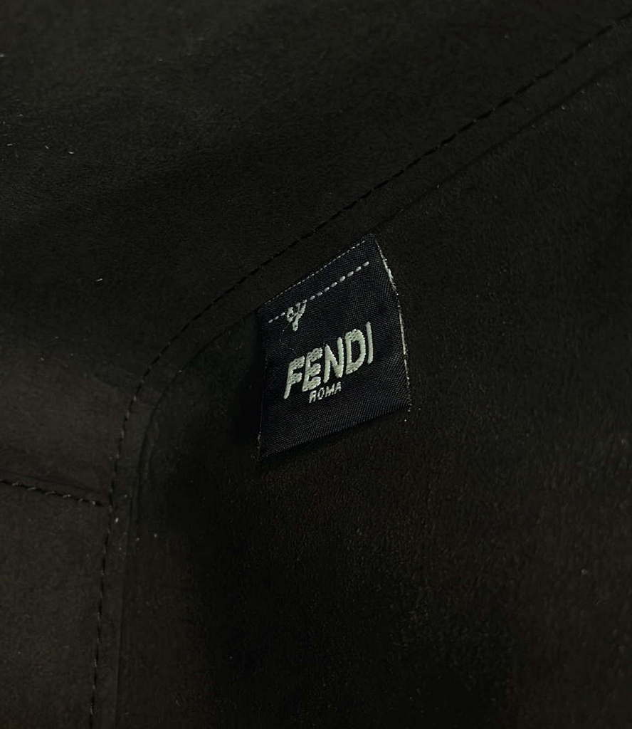 Fendi Mini Origami 8BS083 gray blue leather mini bag that can be transformed 8626As