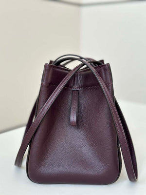 Fendi Mini Origami 8BS083 Wine Red and Black leather mini bag that can be transformed 8626As - Default Title - View 3