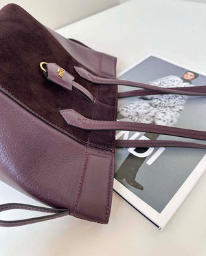 Fendi Mini Origami 8BS083 Wine Red and Black leather mini bag that can be transformed 8626As - Default Title - View 6