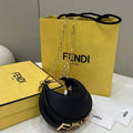 Fendi Nano Fendigraphy Black  Leather Charm 7AS089 Black - Default Title - View 1