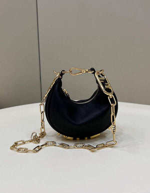 Fendi Nano Fendigraphy Black  Leather Charm 7AS089 Black - Default Title - View 2