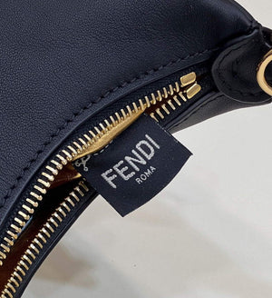 Fendi Nano Fendigraphy Black  Leather Charm 7AS089 Black - Default Title - View 5