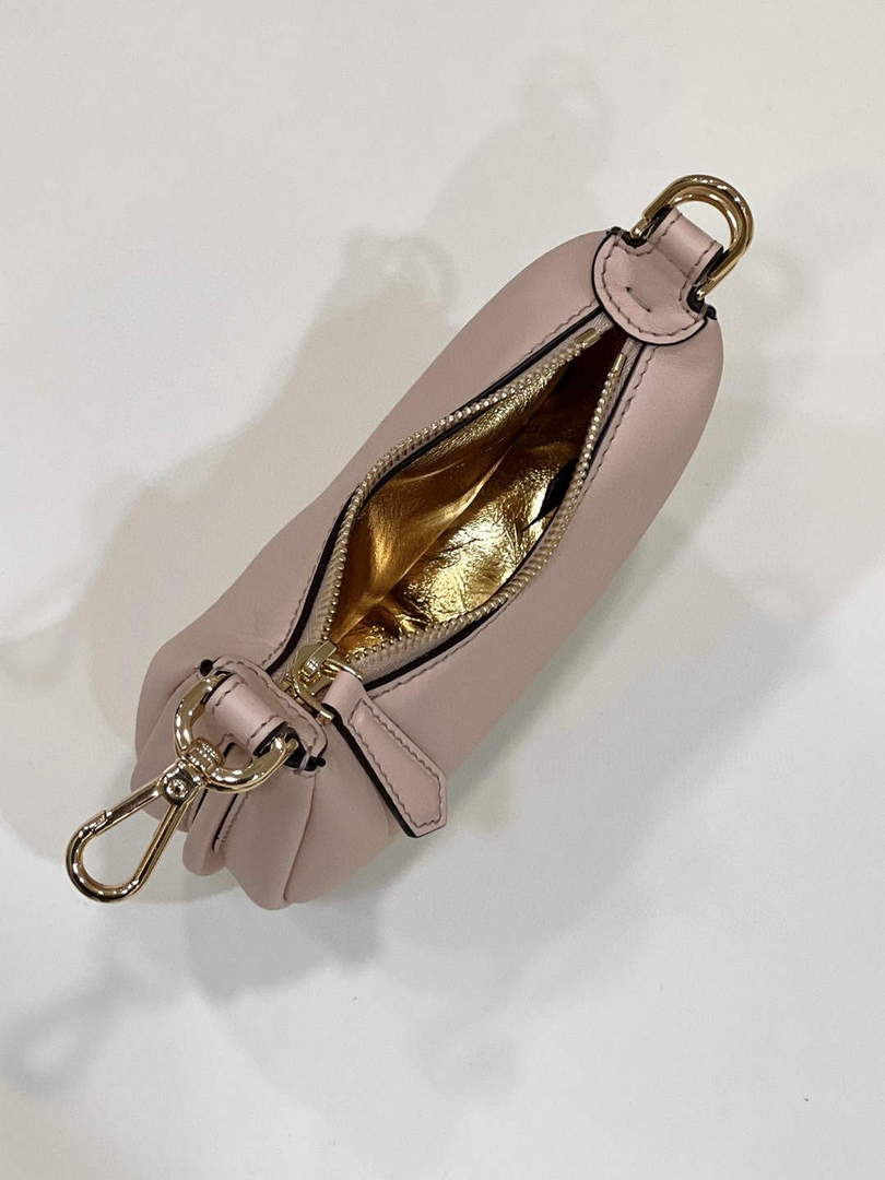 Fendi Nano Fendigraphy Black Leather Charm 7AS089 Pink - Default Title - View 7