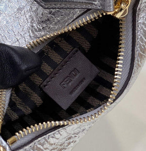 Fendi Nano Fendigraphy Black Leather Charm 7AS089 Silver - Default Title - View 5