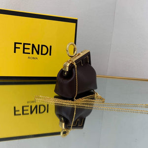 Fendi Nano First Charm Shoulder Bag 7AS051 Dark Brown - Default Title - View 3