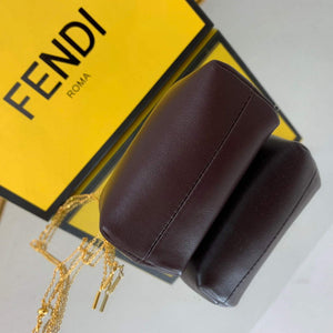 Fendi Nano First Charm Shoulder Bag 7AS051 Dark Brown - Default Title - View 9