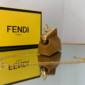 Fendi Nano First Charm Shoulder Bag 7AS051 Tan - Default Title - View 3