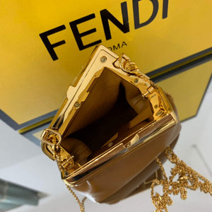 Fendi Nano First Charm Shoulder Bag 7AS051 Tan - Default Title - View 7