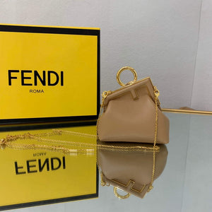 Fendi Nano First Charm Shoulder Bag 7AS051 Apricot - Default Title - View 1