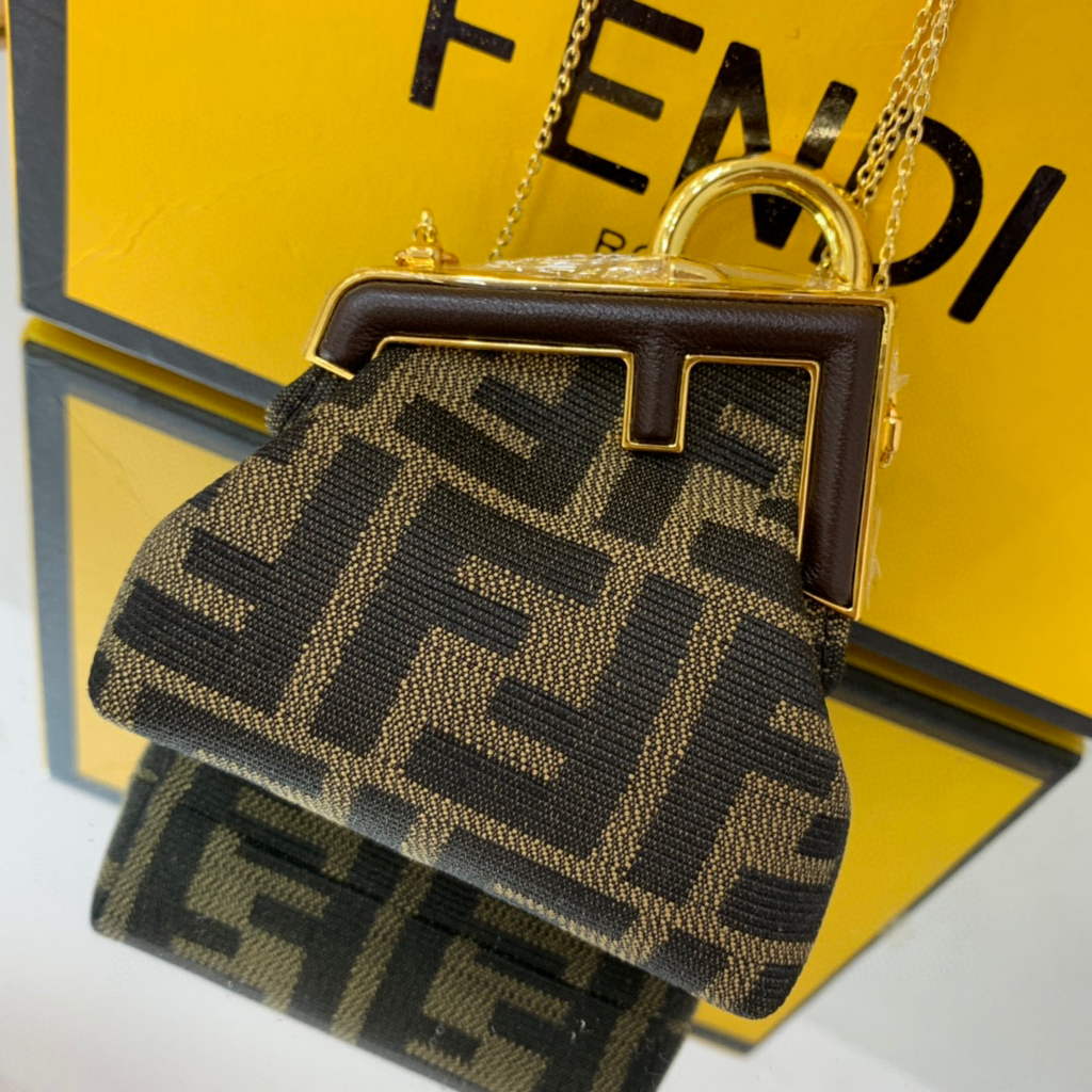 Fendi Nano First Charm Shoulder Bag 7AS051 FF Green
