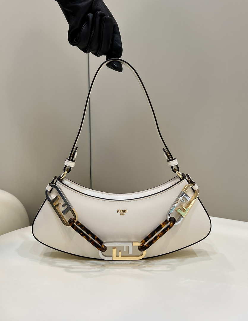 Fendi O¡¯Lock Swing Camellia leather pouch 8BS068AHM0F1DMY 8573 White