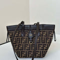 Fendi Origami 8BS083 Brown FF jacquard fabric mini bag that can be 8626S - Default Title - View 1