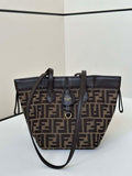 Fendi Origami 8BS083 Brown FF jacquard fabric mini bag that can be 8626S