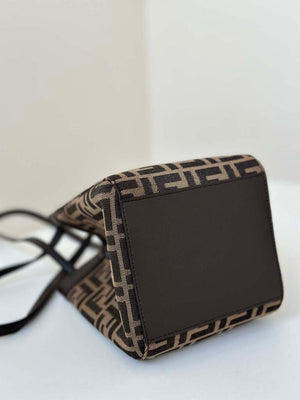 Fendi Origami 8BS083 Brown FF jacquard fabric mini bag that can be 8626S - Default Title - View 3