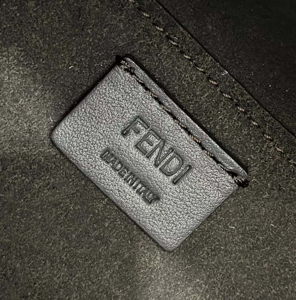 Fendi Origami 8BS083 Mini Transformable Denim Blue FF chenille mini-bag 8626S