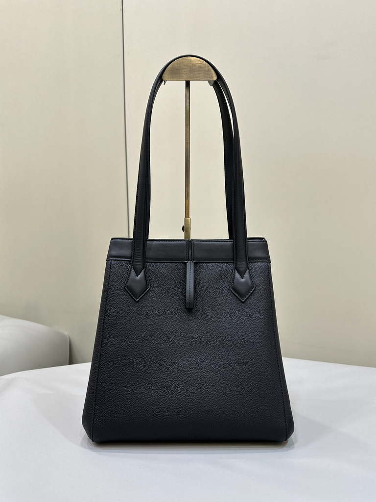 Fendi Origami Medium 8BH414 Black leather bag that can be transformed 8626A