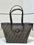 Fendi Origami Medium 8BH414 Brown FF jacquard fabric bag 8626A
