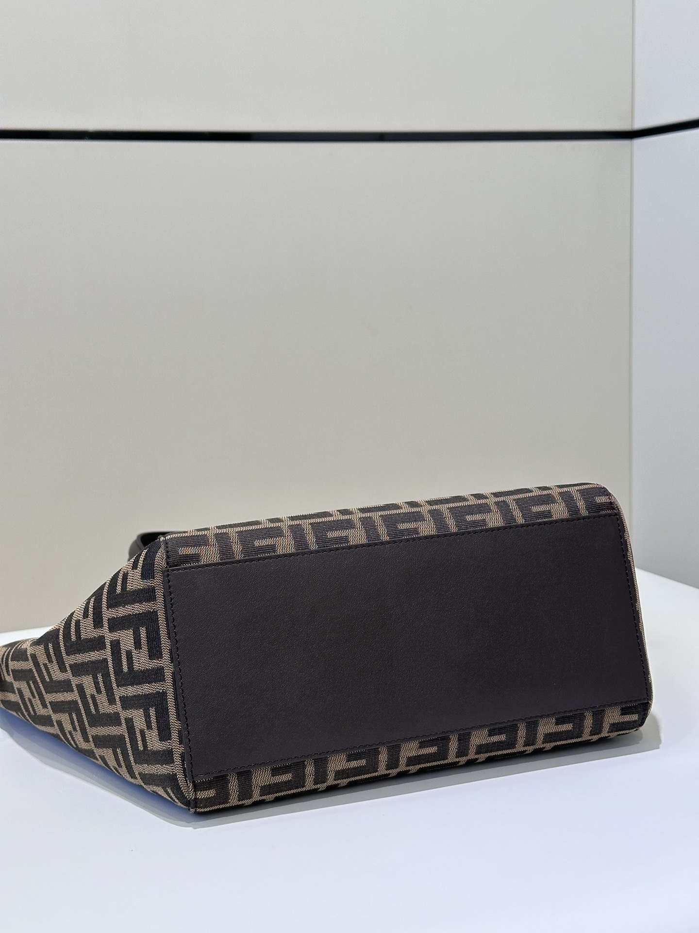 Fendi Origami Medium 8BH414 Brown FF jacquard fabric bag 8626A