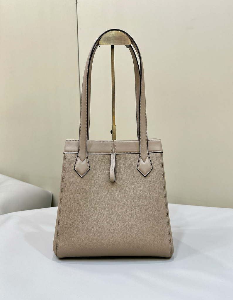 Fendi Origami Medium 8BH414 Dove Gray leather bag that can be transformed 8626A