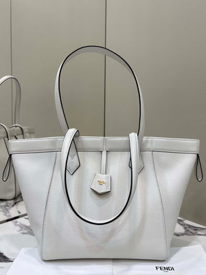 Fendi Origami Medium 8BH414 White leather bag that can be transformed 8626 - Default Title - View 9