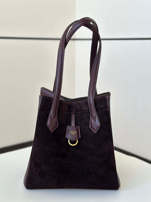 Fendi Origami Medium 8BH414 Dark purple suede and leather bag 8626A - Default Title - View 3