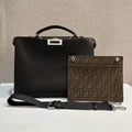 Fendi Peekaboo ISeeU Medium Black leather bag 7VA529 - Default Title - View 1