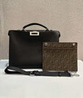 Fendi Peekaboo ISeeU Medium Black leather bag 7VA529