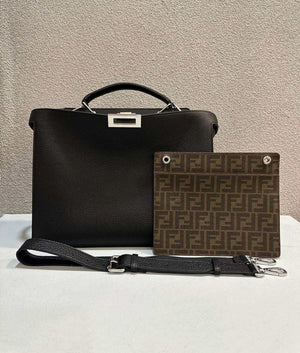 Fendi Peekaboo ISeeU Medium Black leather bag 7VA529 - Default Title - View 1