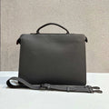 Fendi Peekaboo ISeeU Medium Dark Blue leather bag 7VA529 - Default Title - View 1