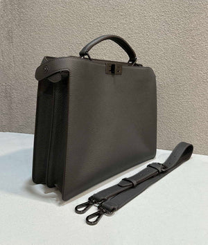 Fendi Peekaboo ISeeU Medium Dark Blue leather bag 7VA529 - Default Title - View 2