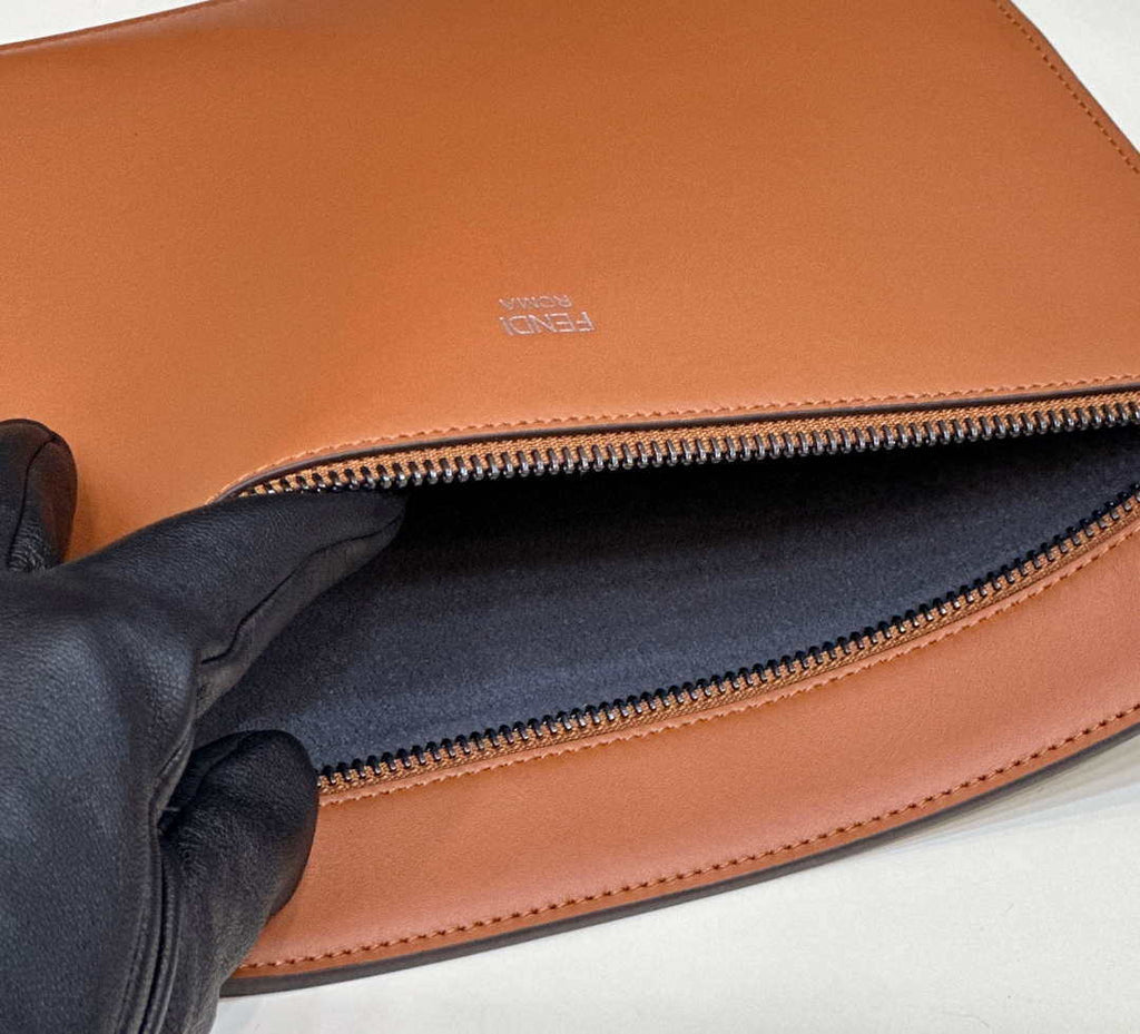 Fendi Peekaboo ISeeU Medium Dark Blue leather bag 7VA529