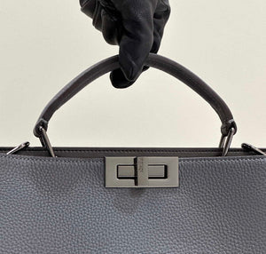 Fendi Peekaboo ISeeU Medium Dark Blue leather bag 7VA529 - Default Title - View 7