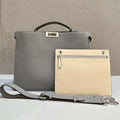 Fendi Peekaboo ISeeU Medium Gray leather bag 7VA529 - Default Title - View 1