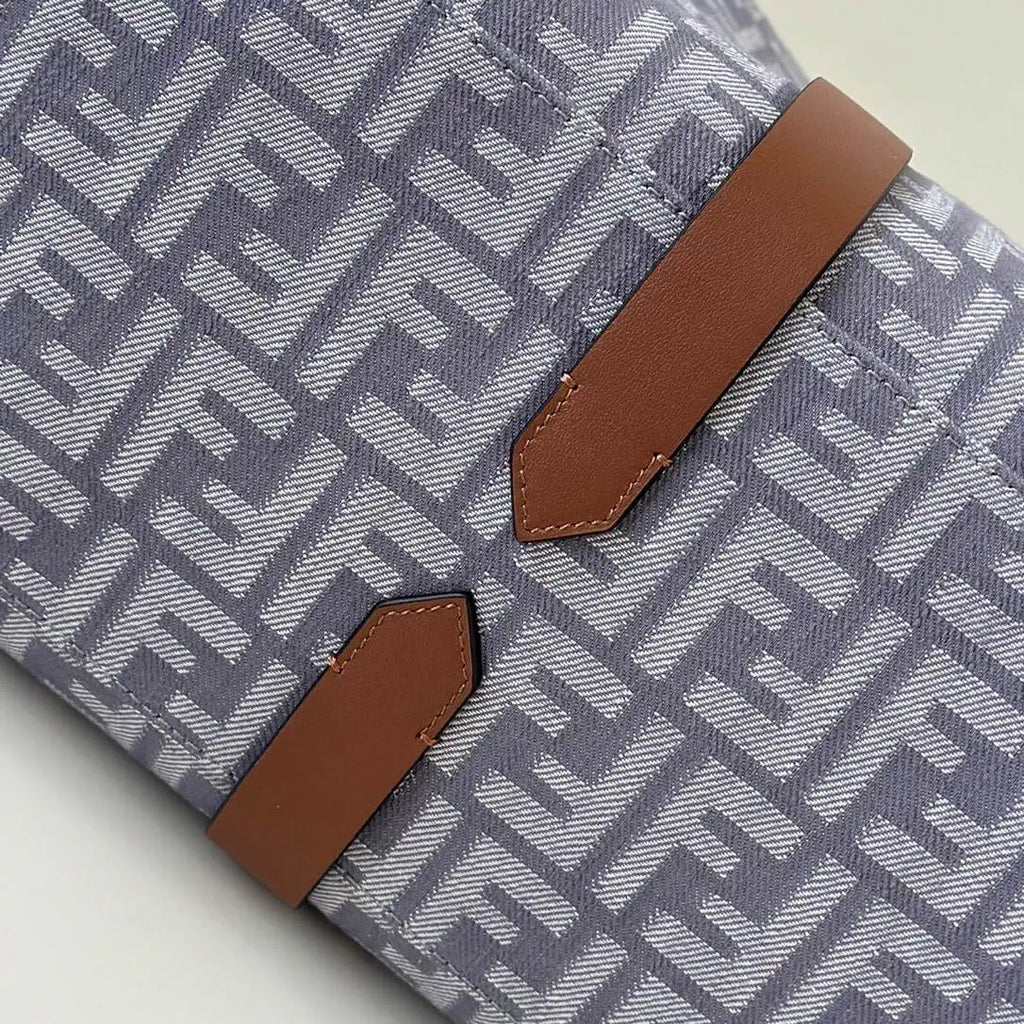 Fendi Summer Tote Blue denim-effect FF jacquard bag 8BH435