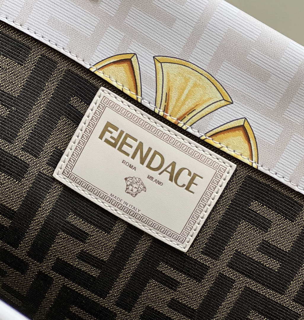 Fendi Sunshine Medium Tote Shoulder Bag 8BH386 Versace FF Logo - Default Title - View 7