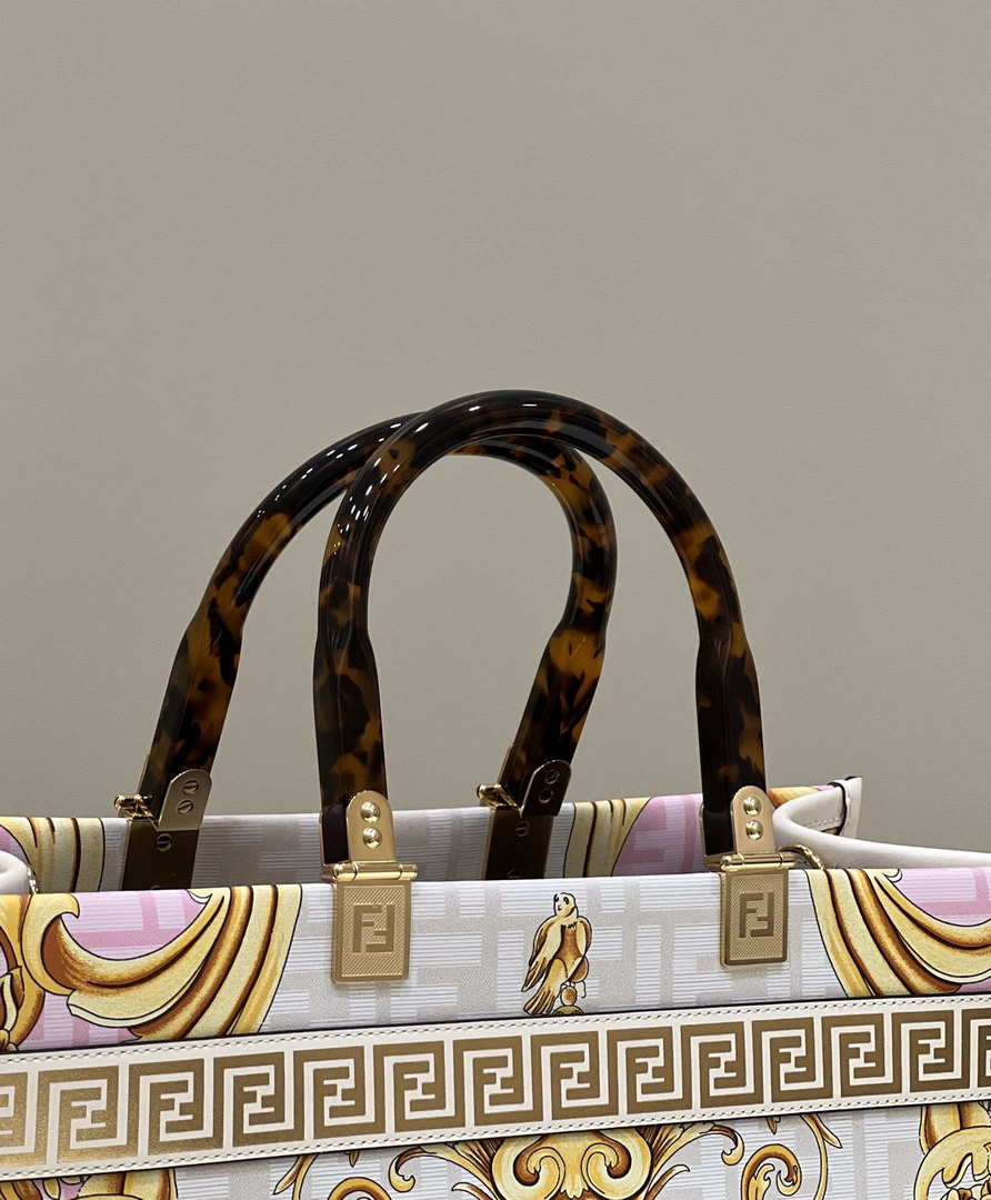 Fendi Sunshine Medium Tote Shoulder Bag 8BH386 Versace FF Logo - Default Title - View 8
