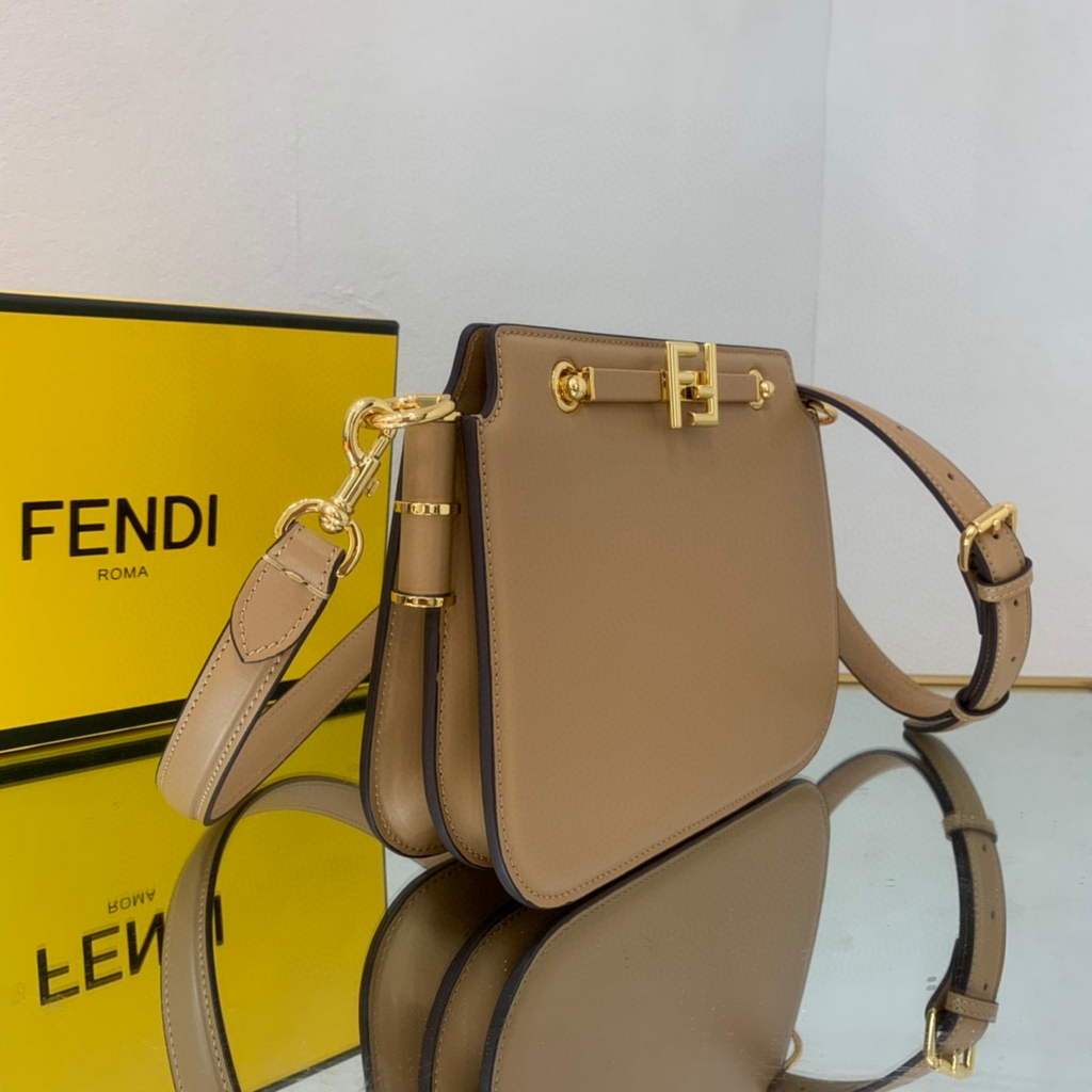 Fendi Touch Beige leather Bag 8BT349