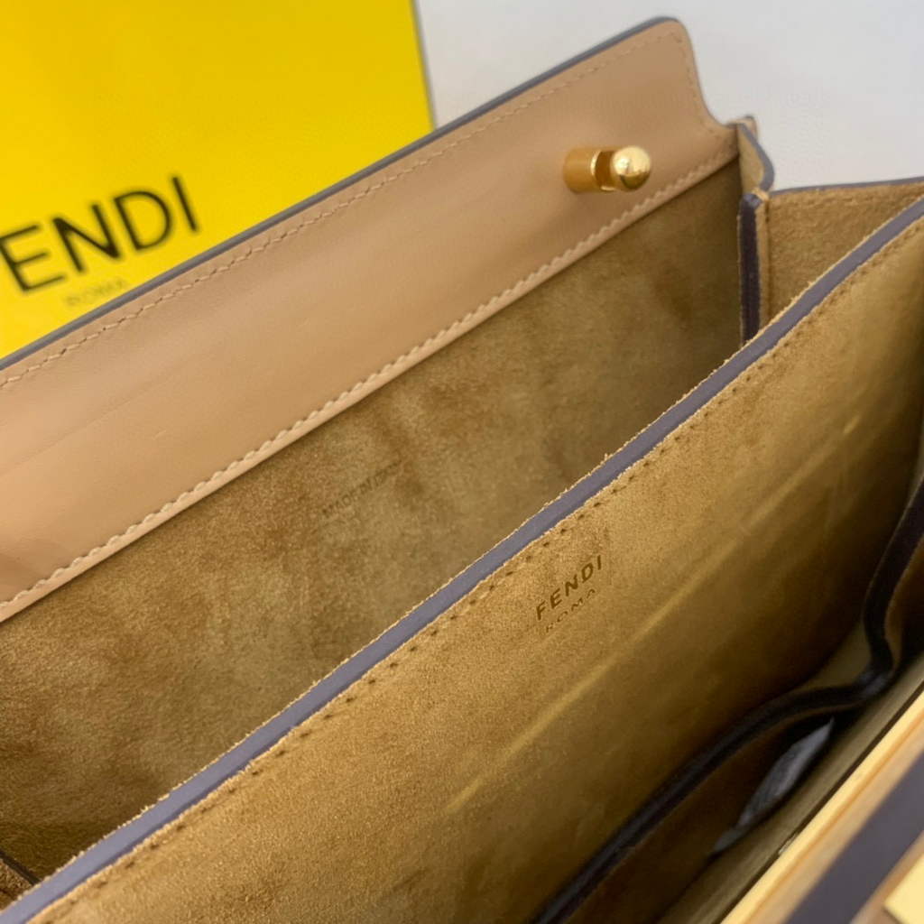 Fendi Touch Beige leather Bag 8BT349