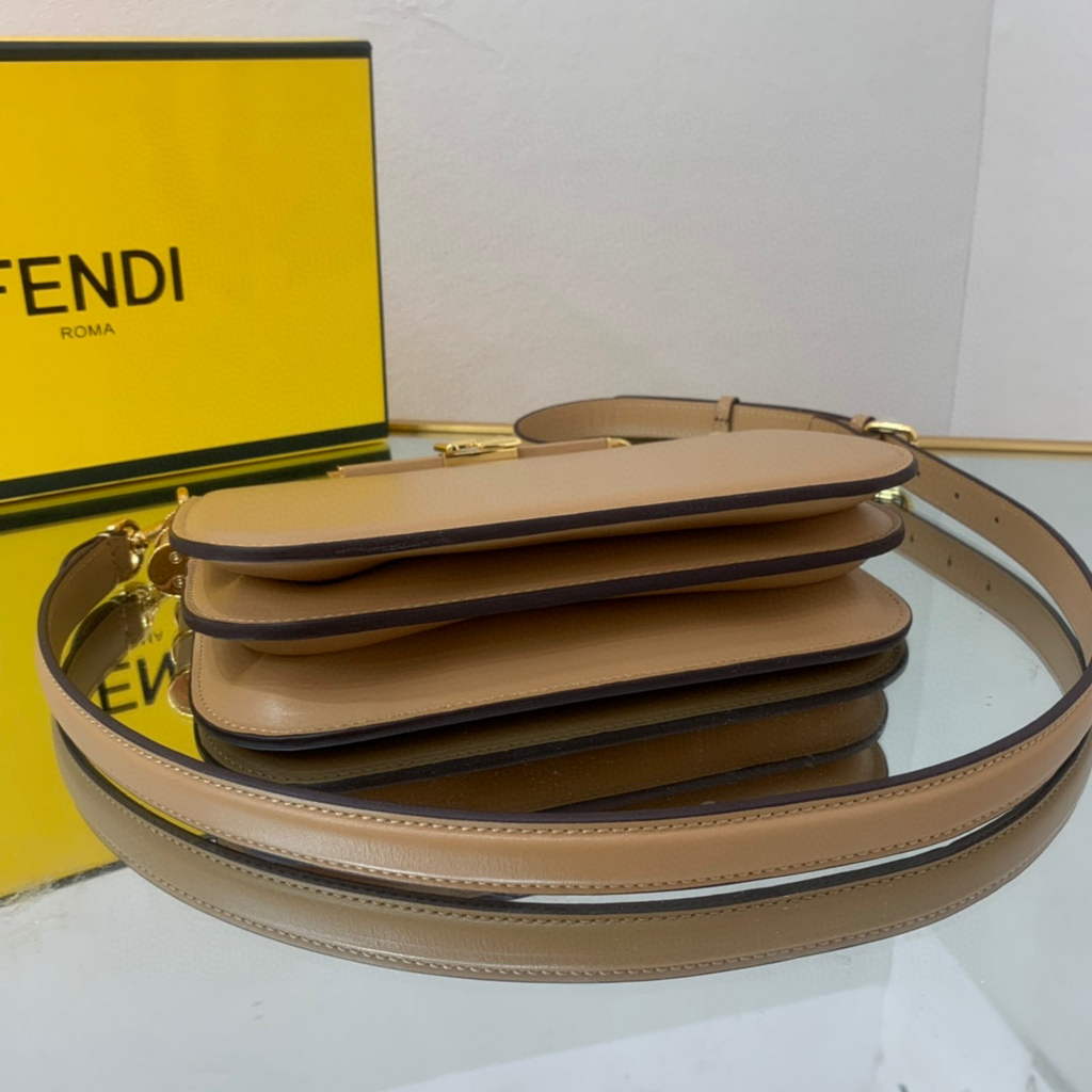 Fendi Touch Beige leather Bag 8BT349