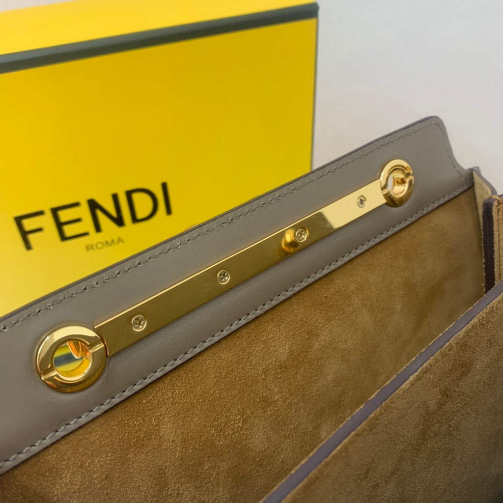 Fendi Touch Grey leather Bag 8BT349