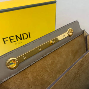 Fendi Touch Grey leather Bag 8BT349 - Default Title - View 8