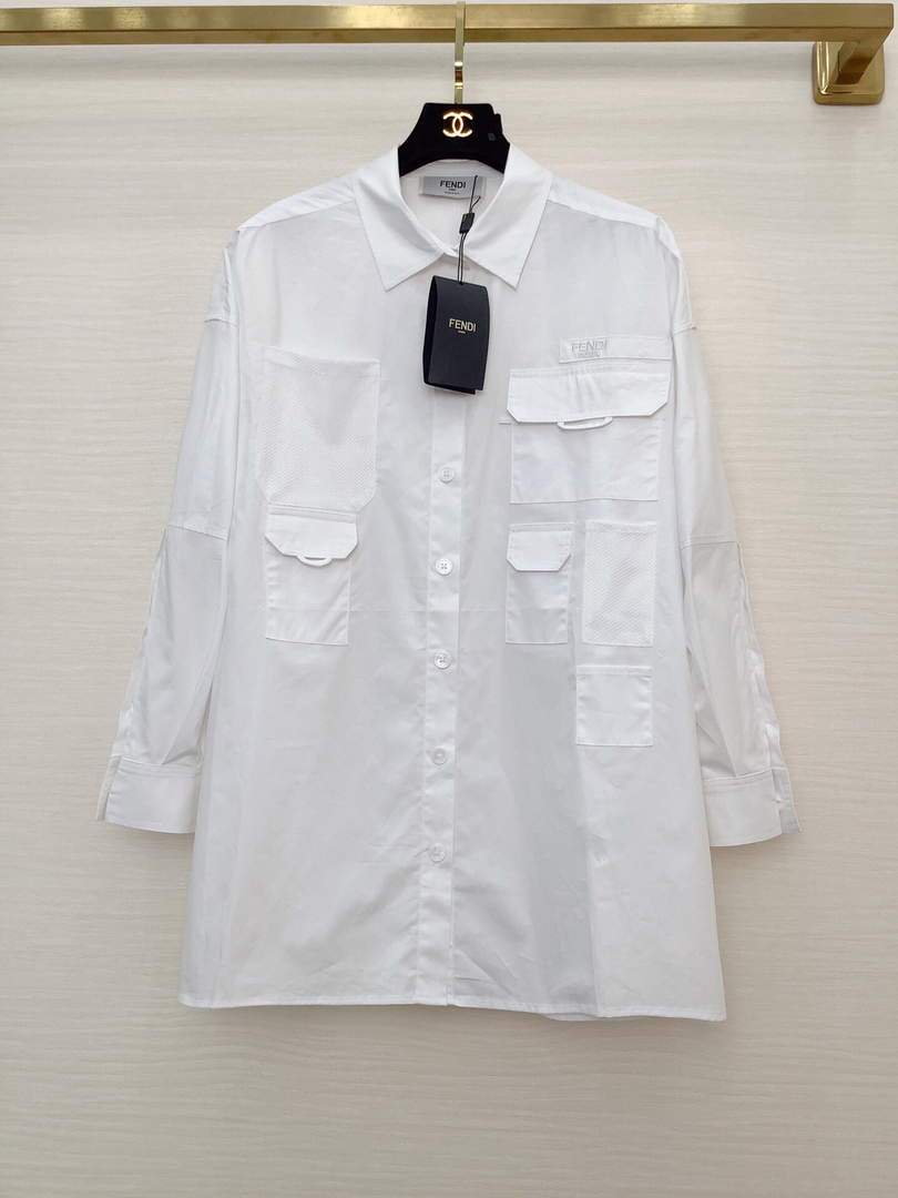 Fendi Women¡¯s Shirts Designer Fendi Clothing White 38084 - luxibagsmall