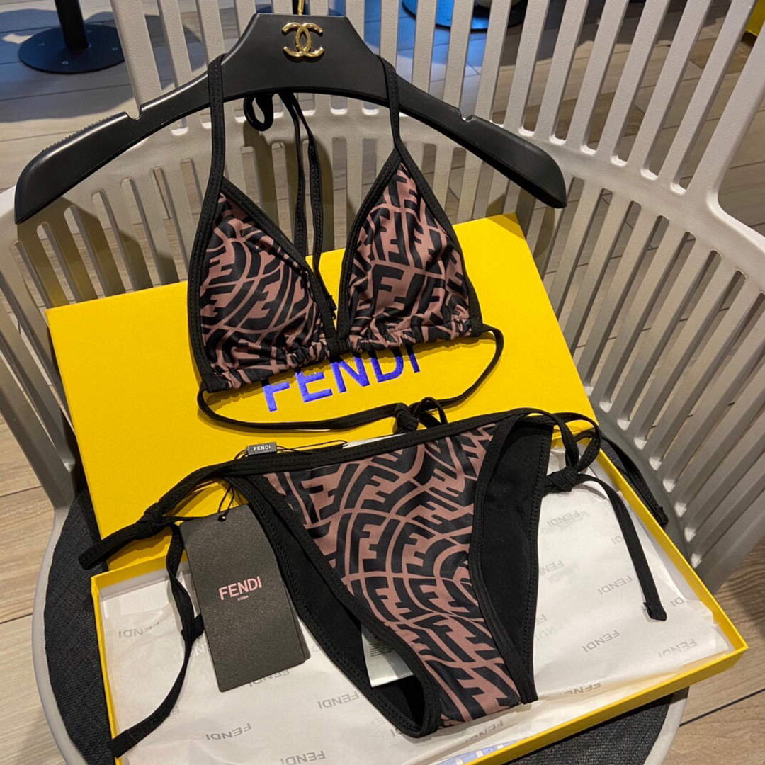 Fendi Women's Black Lycra? Bikini Swimsuit FXB974
