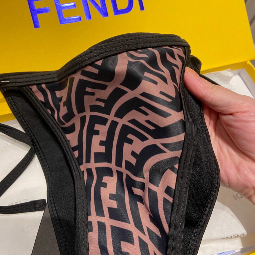 Fendi Women's Black Lycra? Bikini Swimsuit FXB974