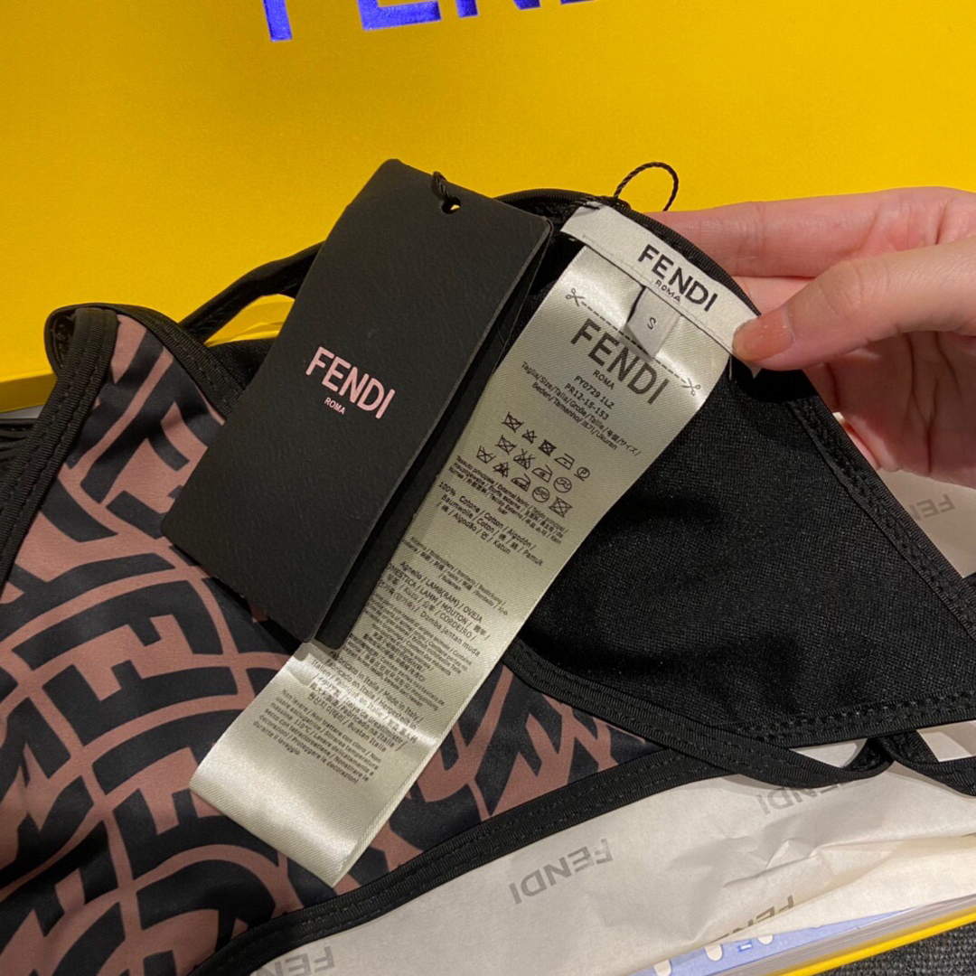 Fendi Women's Black Lycra? Bikini Swimsuit FXB974